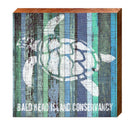 Bald Head Island Conservancy Sea Turtle Blue Boards | Wall Art Print on Real Wood