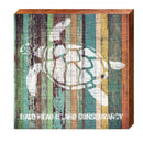 Bold Head Island Conservancy Sea Turtle Orange Boards | Wall Art Print on Real Wood