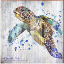 Thank You Bald Head Conservancy Watercolor Sea Turtle | Wall Art Print on Real Wood