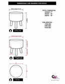 Banos Stool Ottoman - Clearance