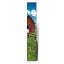 Red Barn, White Clouds, Blue Skies Large | Wall Art Print on Real Wood