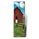 Red Barn, White Clouds, Blue Skies | Wall Art Print on Real Wood