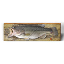 Wide Mouth Bass | Wall Art Print on Real Wood