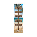 St. Joe Beach Coastal Directional Sign | Home Wall Art Print on Real Wood