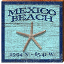 Mexico Beach | Wall Art Print on Real Wood