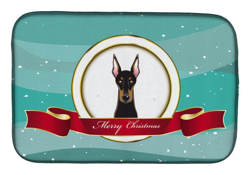 Doberman Merry Christmas Dish Drying Mat BB1555DDM