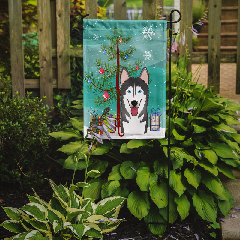 Christmas Tree and Alaskan Malamute Flag Garden Size BB1590GF