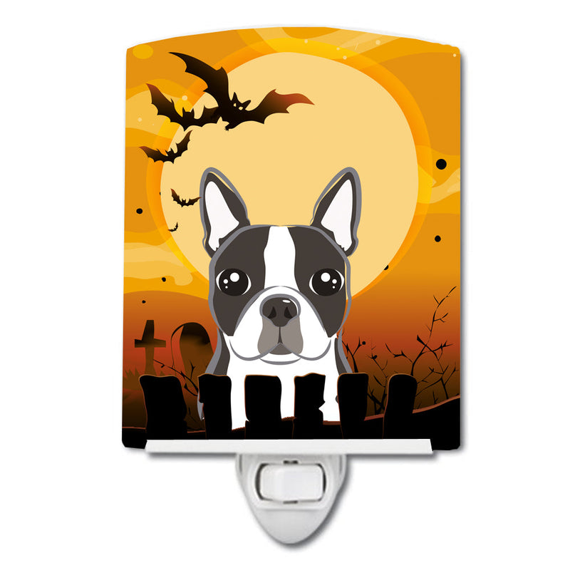 Halloween Boston Terrier Ceramic Night Light BB1761CNL