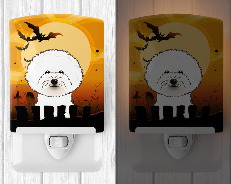 Halloween Bichon Frise Ceramic Night Light BB1775CNL