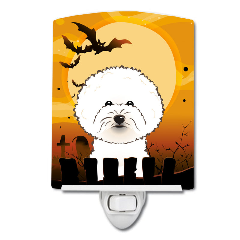 Halloween Bichon Frise Ceramic Night Light BB1775CNL