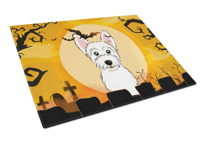 Halloween Westie Glass Cutting Board Large BB1784LCB