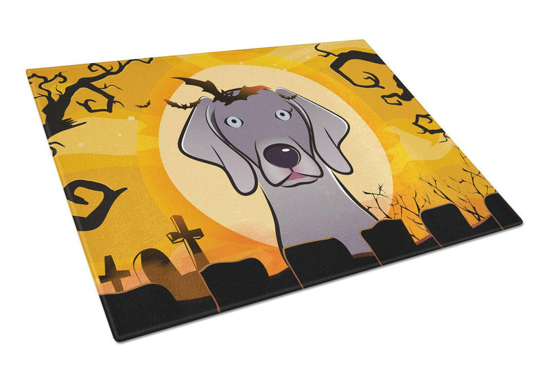 Halloween Weimaraner Glass Cutting Board Large BB1789LCB