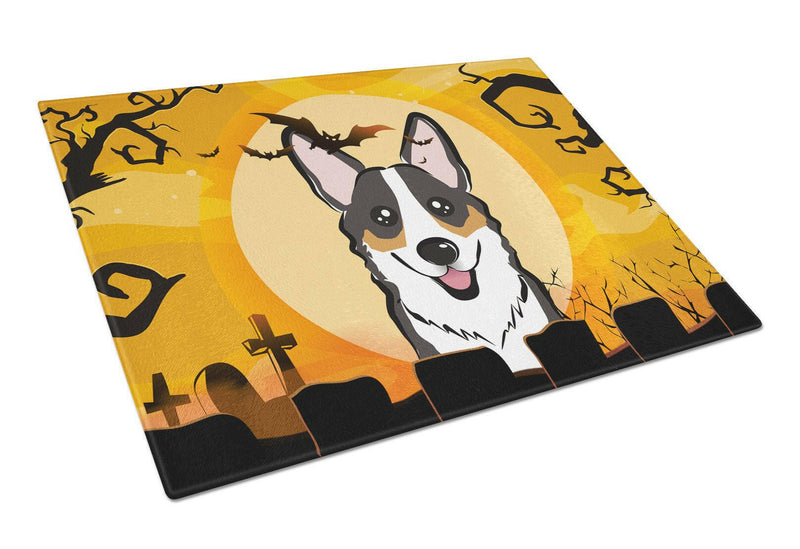 Halloween Tricolor Corgi Glass Cutting Board Large BB1813LCB