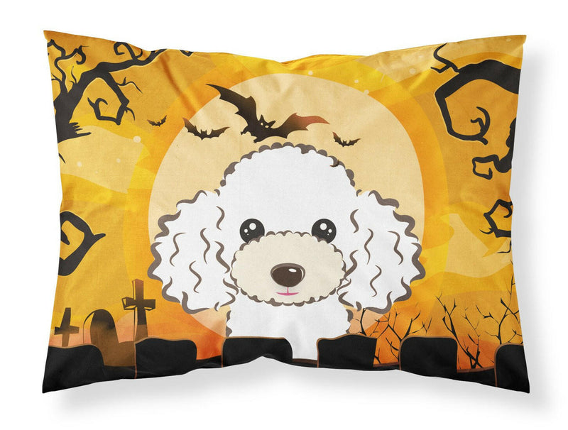 Halloween White Poodle Fabric Standard Pillowcase BB1815PILLOWCASE