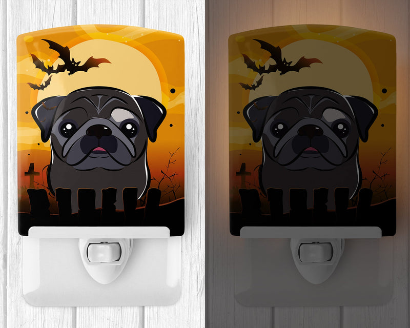 Halloween Black Pug Ceramic Night Light BB1821CNL