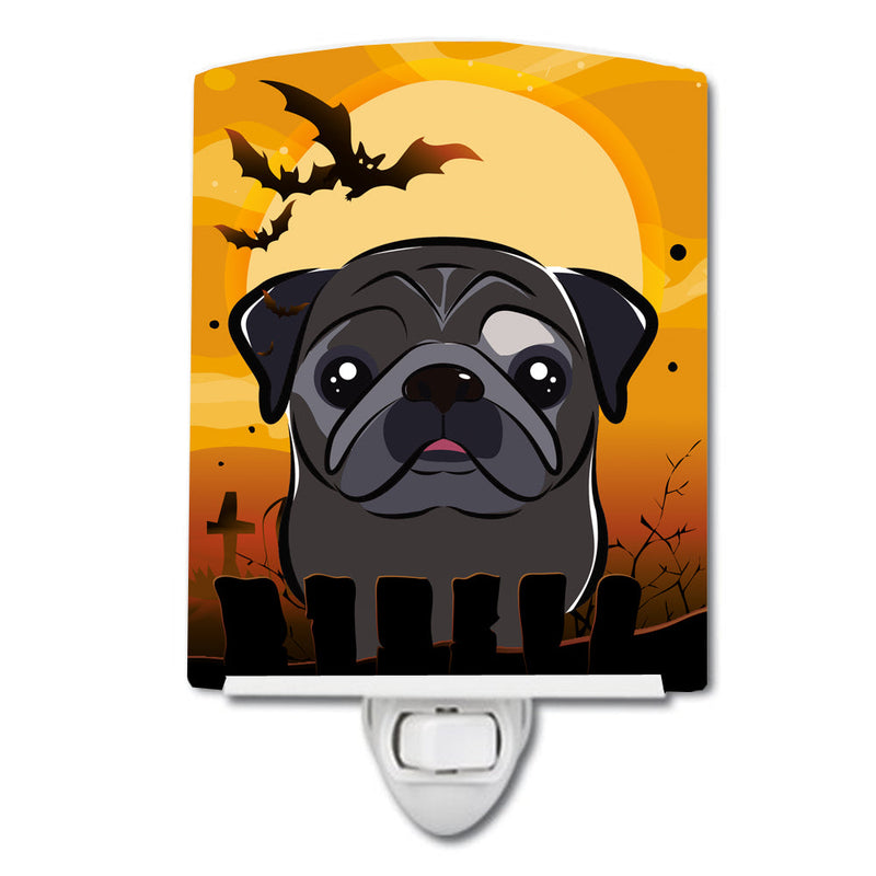 Halloween Black Pug Ceramic Night Light BB1821CNL