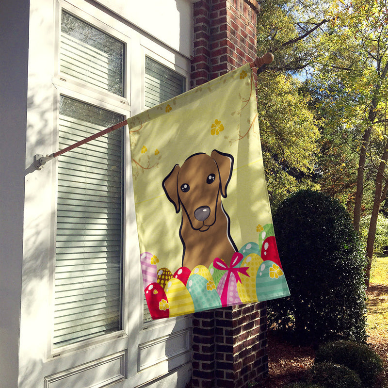 Chocolate Labrador Easter Egg Hunt Flag Canvas House Size BB1916CHF