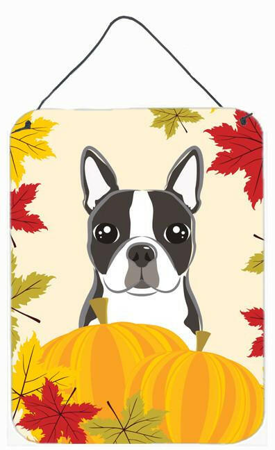 Boston Terrier Thanksgiving Wall or Door Hanging Prints BB2009DS1216