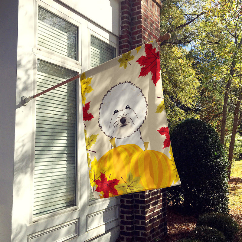 Bichon Frise Thanksgiving Flag Canvas House Size BB2023CHF