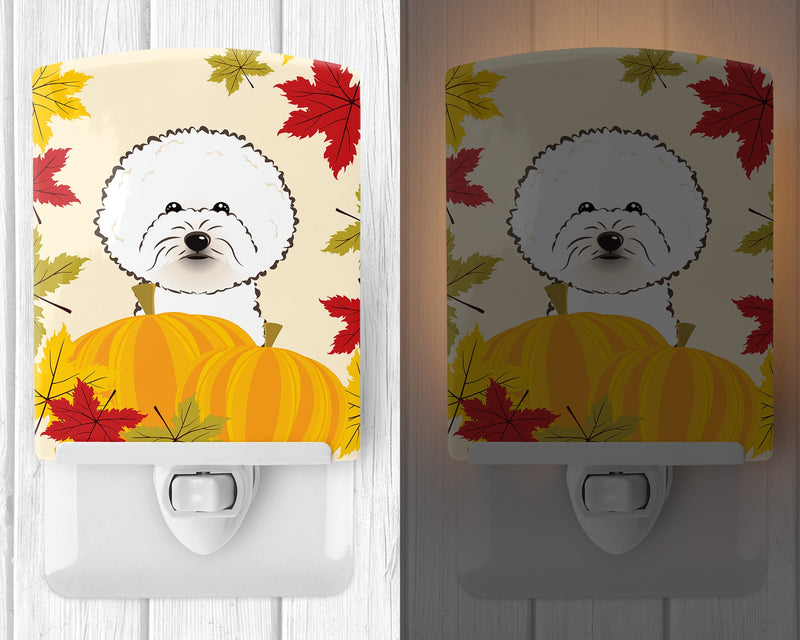 Bichon Frise Thanksgiving Ceramic Night Light BB2023CNL