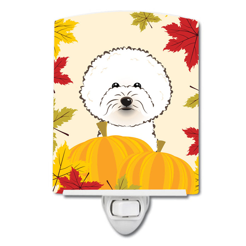 Bichon Frise Thanksgiving Ceramic Night Light BB2023CNL