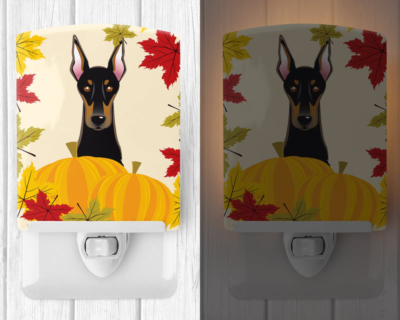 Doberman Thanksgiving Ceramic Night Light BB2051CNL