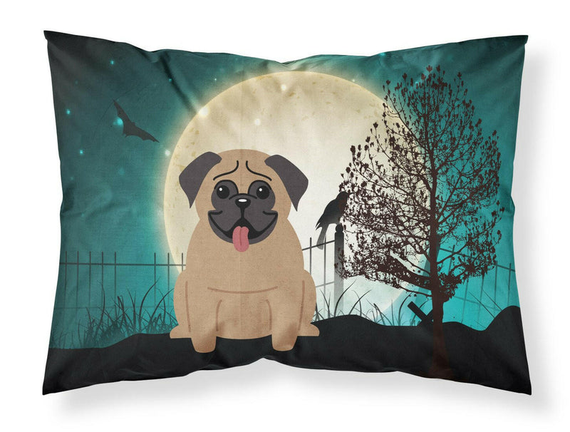 Halloween Scary Pug Brown Fabric Standard Pillowcase BB2195PILLOWCASE