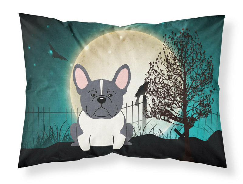 Halloween Scary French Bulldog Black White Fabric Standard Pillowcase BB2202PILLOWCASE