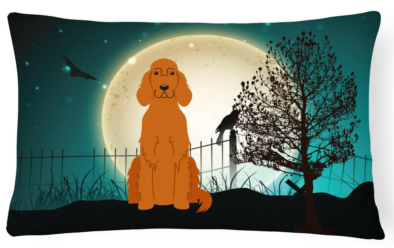 Halloween Scary Irish Setter Canvas Fabric Decorative Pillow BB2254PW1216