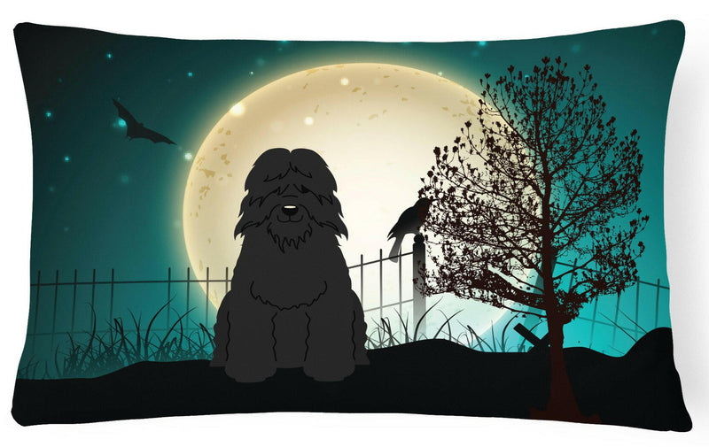 Halloween Scary Bouvier des Flandres Canvas Fabric Decorative Pillow BB2264PW1216