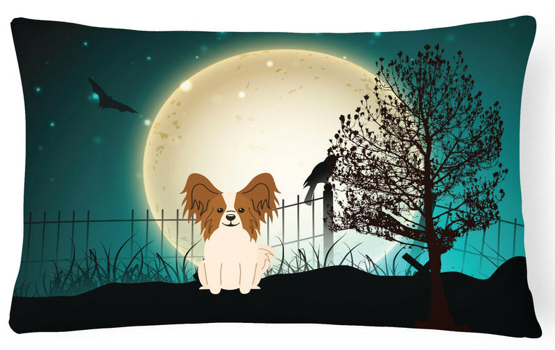 Halloween Scary Papillon Red White Canvas Fabric Decorative Pillow BB2268PW1216