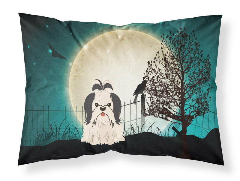 Halloween Scary Shih Tzu Black White Fabric Standard Pillowcase BB2278PILLOWCASE