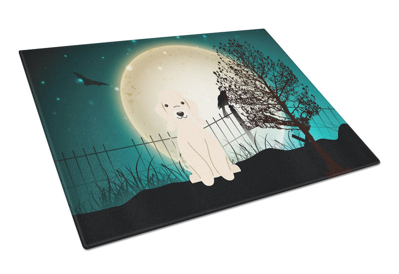 Halloween Scary Bedlington Terrier Sandy Glass Cutting Board Large BB2281LCB