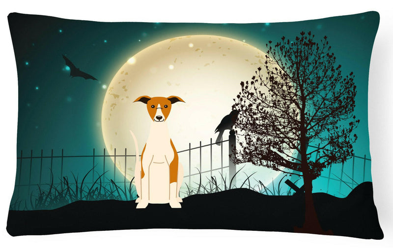 Halloween Scary Whippet Canvas Fabric Decorative Pillow BB2289PW1216