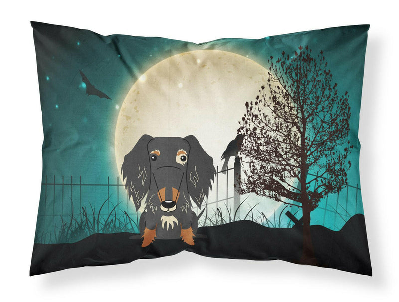 Halloween Scary Wire Haired Dachshund Dapple Fabric Standard Pillowcase BB2318PILLOWCASE