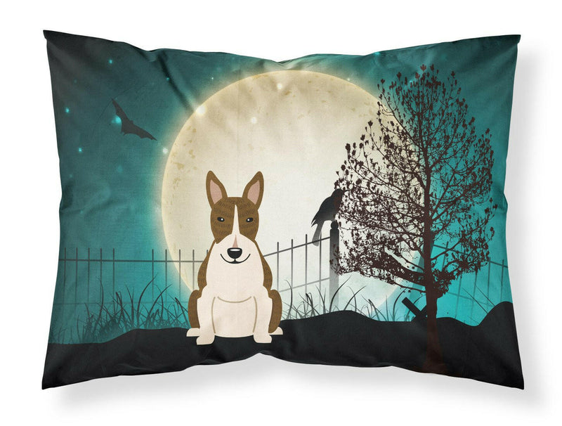 Halloween Scary Bull Terrier Dark Brindle Fabric Standard Pillowcase BB2326PILLOWCASE