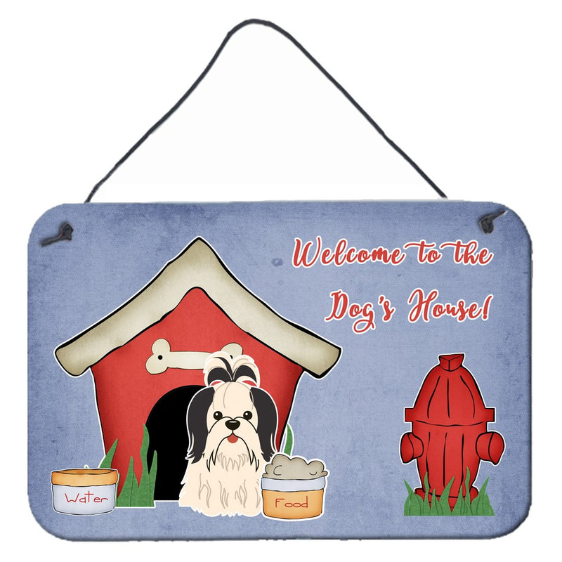 Dog House Collection Shih Tzu Black White Wall or Door Hanging Prints