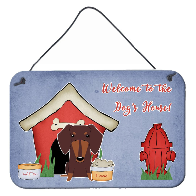 Dog House Collection Dachshund Chocolate Wall or Door Hanging Prints