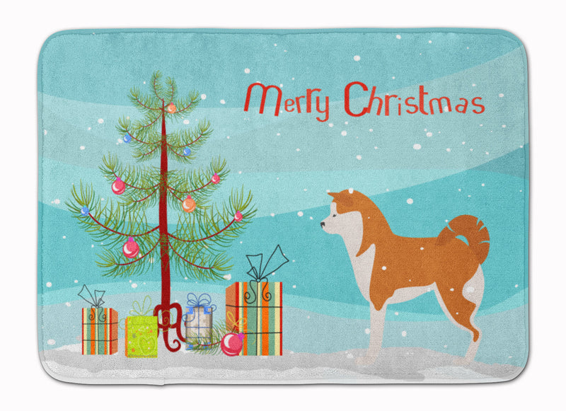 Akita Merry Christmas Tree Machine Washable Memory Foam Mat BB2990RUG