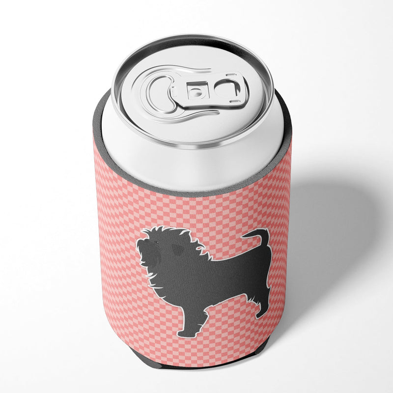 Affenpinscher Checkerboard Pink Can or Bottle Hugger BB3648CC