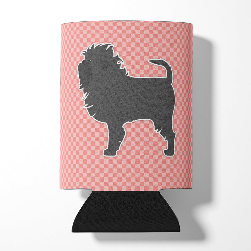 Affenpinscher Checkerboard Pink Can or Bottle Hugger BB3648CC