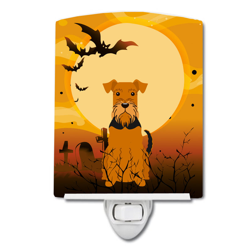 Halloween Airedale Ceramic Night Light BB4307CNL