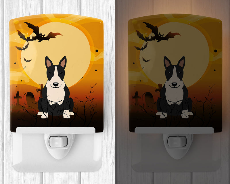 Halloween Bull Terrier Black White Ceramic Night Light BB4399CNL