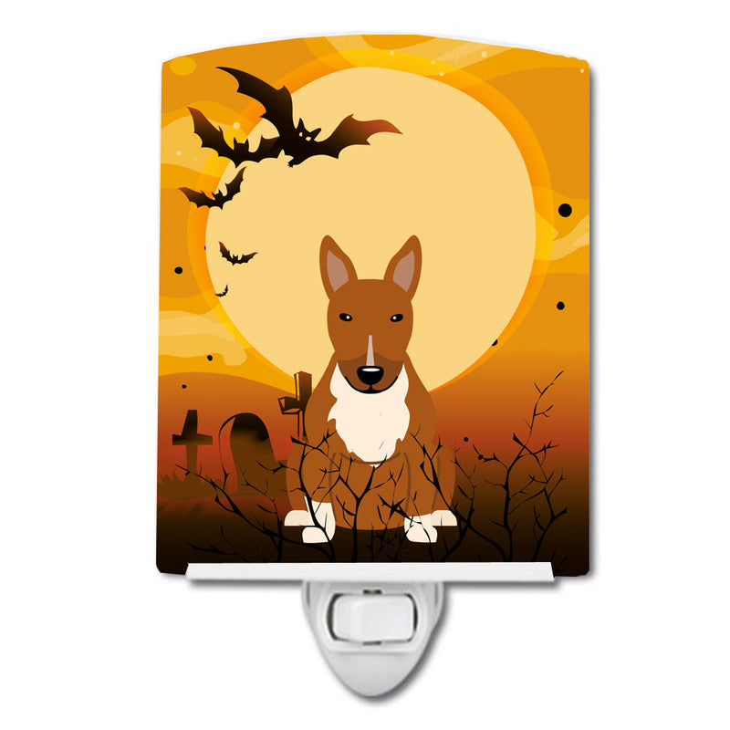 Halloween Bull Terrier Red Ceramic Night Light BB4400CNL