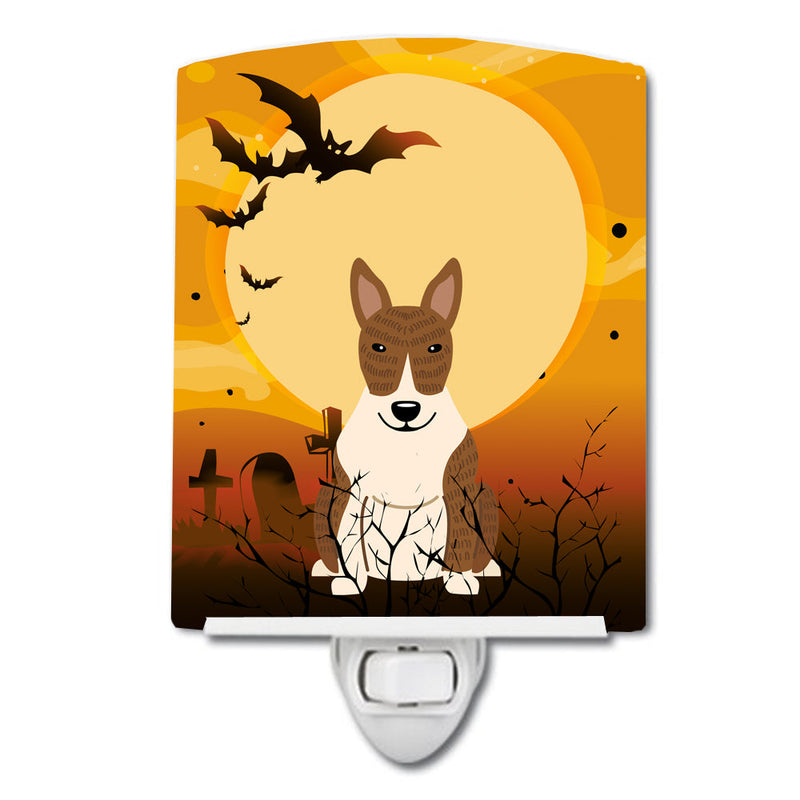 Halloween Bull Terrier Brindle Ceramic Night Light BB4403CNL