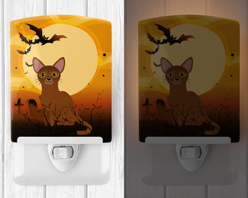 Halloween Abyssinian Cat Ceramic Night Light BB4436CNL