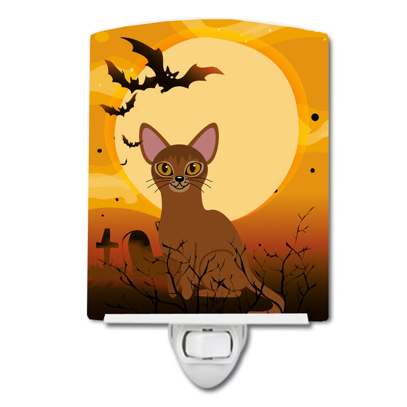 Halloween Abyssinian Cat Ceramic Night Light BB4436CNL