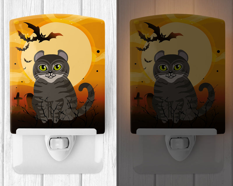 Halloween American Curl Cat Ceramic Night Light BB4437CNL