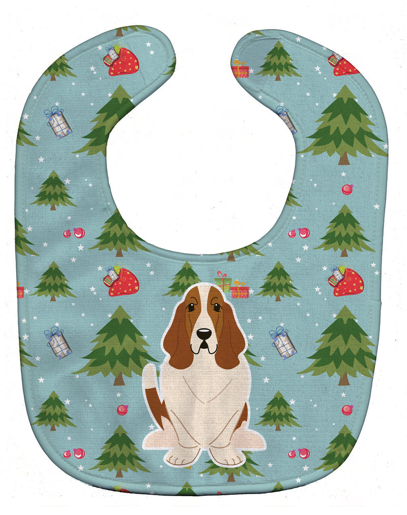 Christmas Basset Hound Baby Bib BB4681BIB