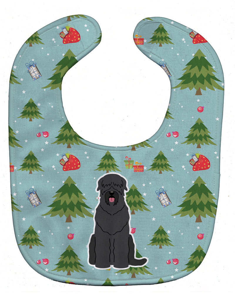 Christmas Black Russian Terrier Baby Bib BB4686BIB